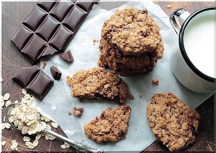 Basic recipes with oats: chocolate cookies