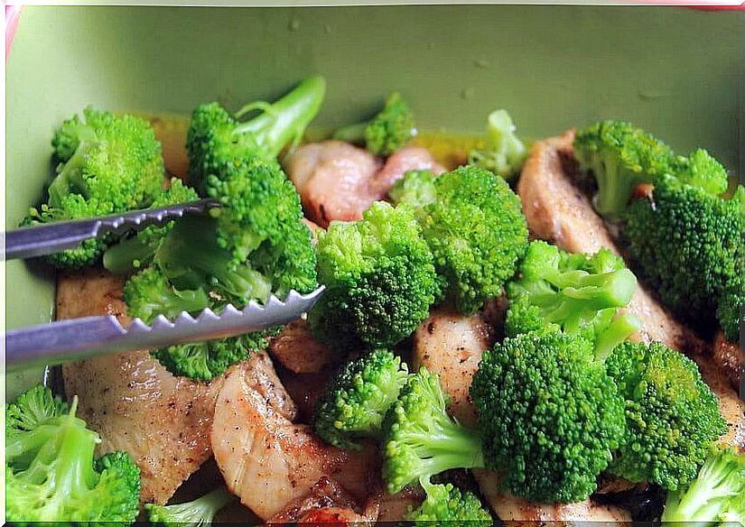 Broccoli with hearty ham