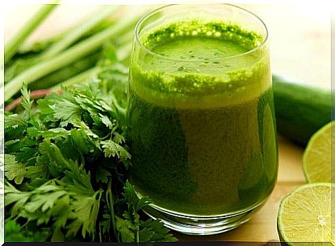 Green smoothie parsley