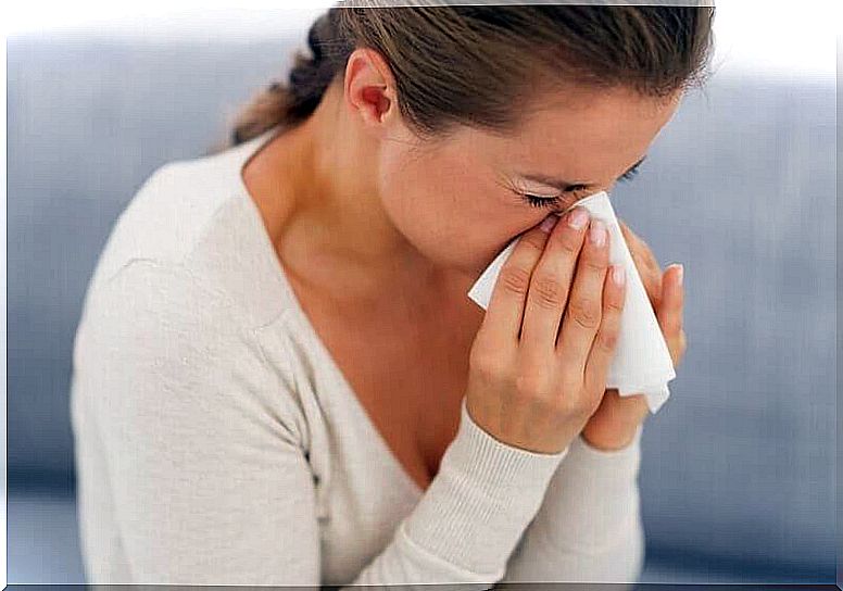 seasonal allergy - blowing your nose