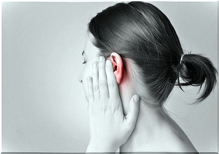 Woman has an earache